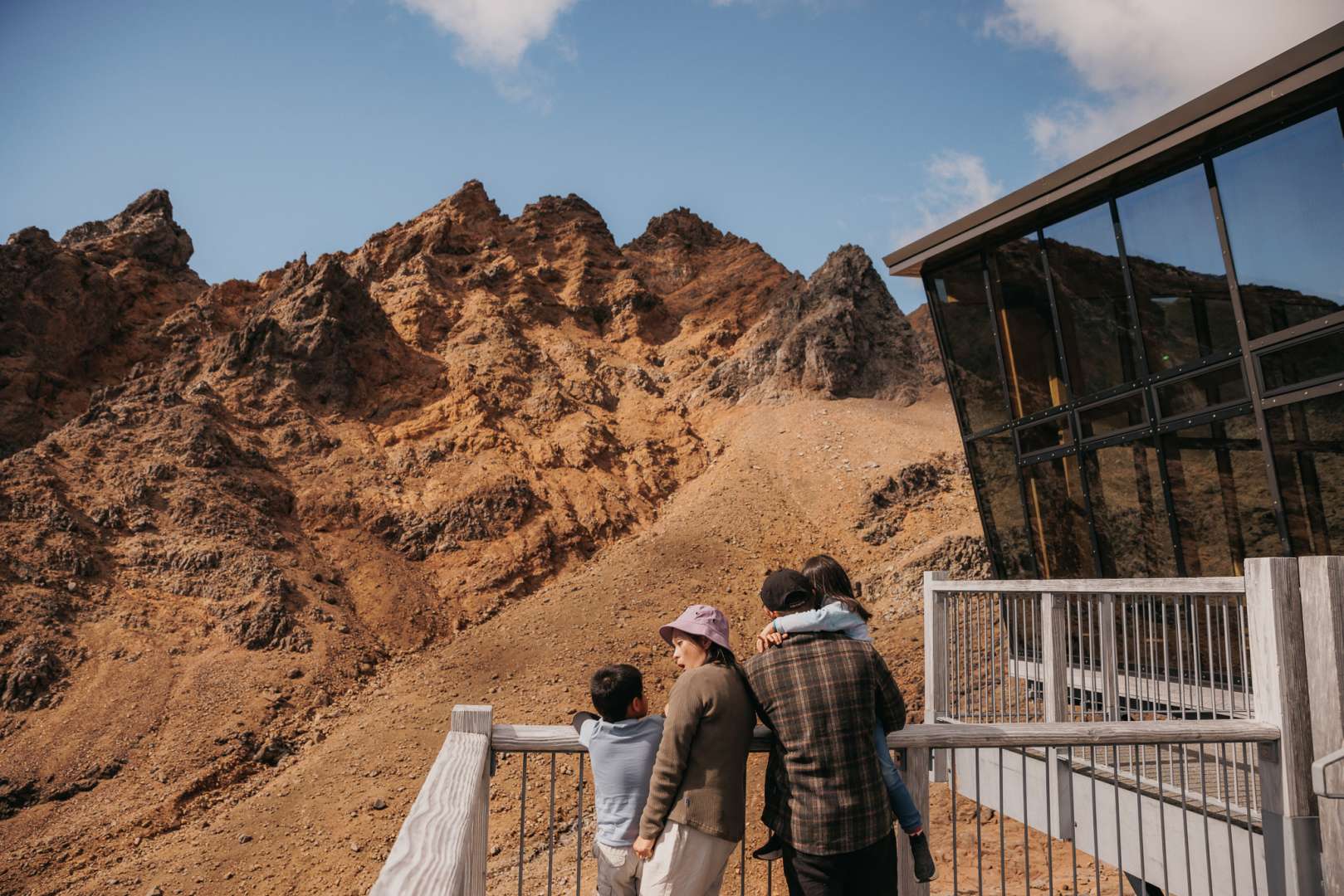 Soaking in stunning views from 2020 metres